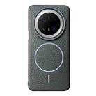 For Huawei Mate 70 Pro / 70 Pro+ Thin Circle MagSafe Litchi Grain TPU Phone Case(Black Purple) - 1