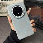 For Huawei Mate 70 Pro / 70 Pro+ Thin Circle MagSafe Litchi Grain TPU Phone Case(Light Blue) - 2