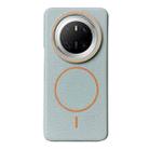 For Huawei Mate 70 Thin Circle MagSafe Litchi Grain TPU Phone Case(Blue Orange) - 1