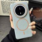 For Huawei Mate 70 Thin Circle MagSafe Litchi Grain TPU Phone Case(Blue Orange) - 2