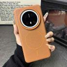 For Huawei Mate 70 Thin Circle MagSafe Litchi Grain TPU Phone Case(Gold Brown) - 2