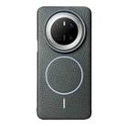 For Huawei Mate 70 Thin Circle MagSafe Litchi Grain TPU Phone Case(Black Purple) - 1