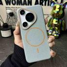 For Huawei Pura 70 Pro / 70 Pro+ Thin Circle MagSafe Litchi Grain TPU Phone Case(Blue Orange) - 2