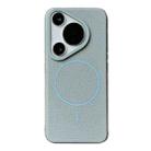 For Huawei Pura 70 Pro / 70 Pro+ Thin Circle MagSafe Litchi Grain TPU Phone Case(Light Blue) - 1