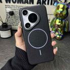 For Huawei Pura 70 Thin Circle MagSafe Litchi Grain TPU Phone Case(Black Purple) - 2