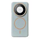 For Huawei Mate 60 Thin Circle MagSafe Litchi Grain TPU Phone Case(Blue Orange) - 1