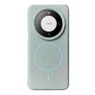 For Huawei Mate 60 Pro / 60 Pro+ Thin Circle MagSafe Litchi Grain TPU Phone Case(Light Blue) - 1