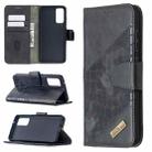 For Samsung Galaxy S20 FE 5G / S20 Lite Matching Color Crocodile Texture Horizontal Flip PU Leather Case with Wallet & Holder & Card Slots(Black) - 1