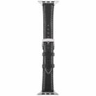 For Apple Watch 46mm / 49mm / 45mm / 44mm Silk Microfiber Leather Watch Band(Black) - 3