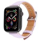 For Apple Watch 46mm / 49mm / 45mm / 44mm Silk Microfiber Leather Watch Band(Purple) - 1