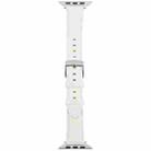 For Apple Watch 46mm / 49mm / 45mm / 44mm Silk Microfiber Leather Watch Band(White) - 3