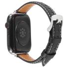 For Apple Watch 42mm / 41mm / 40mm / 38mm Silk Microfiber Leather Watch Band(Black) - 2