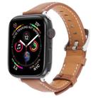 For Apple Watch 42mm / 41mm / 40mm / 38mm Silk Microfiber Leather Watch Band(Brown) - 1