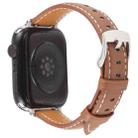 For Apple Watch 42mm / 41mm / 40mm / 38mm Silk Microfiber Leather Watch Band(Brown) - 2