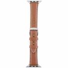For Apple Watch 42mm / 41mm / 40mm / 38mm Silk Microfiber Leather Watch Band(Brown) - 3