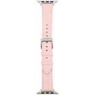 For Apple Watch 42mm / 41mm / 40mm / 38mm Silk Microfiber Leather Watch Band(Pink) - 3