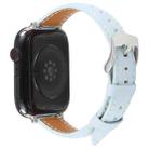 For Apple Watch 42mm / 41mm / 40mm / 38mm Silk Microfiber Leather Watch Band(Blue) - 2