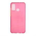 For Huawei P smart 2020 Color Button Translucent Frosted TPU Four-corner Airbag Shockproof Case(Red) - 1