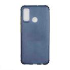 For Huawei P smart 2020 Color Button Translucent Frosted TPU Four-corner Airbag Shockproof Case(Navy Blue) - 1