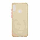 For Huawei Y6p Color Button Translucent Frosted TPU Four-corner Airbag Shockproof Case(Yellow) - 1