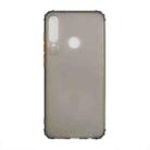 For Huawei Y6p Color Button Translucent Frosted TPU Four-corner Airbag Shockproof Case(Gray) - 1