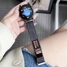 Kalebol 18mm Universal Nylon Loop Fastener Denim Watch Band(Dark Grey) - 2
