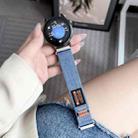 Kalebol 22mm Universal Nylon Loop Fastener Denim Watch Band(Royal Blue) - 2