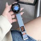 Kalebol 22mm Universal Nylon Loop Fastener Denim Watch Band(Light Blue) - 2