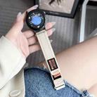 Kalebol 22mm Universal Nylon Loop Fastener Denim Watch Band(Apricot) - 2