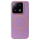 For Xiaomi 13 Thin Circle MagSafe Litchi Grain TPU Phone Case(Purple Orange) - 1