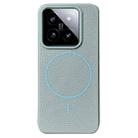 For Xiaomi 14 Pro Thin Circle MagSafe Litchi Grain TPU Phone Case(Light Blue) - 1
