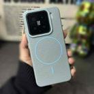For Xiaomi 14 Pro Thin Circle MagSafe Litchi Grain TPU Phone Case(Light Blue) - 2
