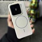 For Xiaomi 14 Pro Thin Circle MagSafe Litchi Grain TPU Phone Case(White Grey) - 2
