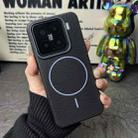 For Xiaomi 15 Thin Circle MagSafe Litchi Grain TPU Phone Case(Black Purple) - 2