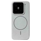 For Xiaomi 15 Thin Circle MagSafe Litchi Grain TPU Phone Case(Titanium Gray) - 1