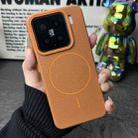 For Xiaomi 15 Pro Thin Circle MagSafe Litchi Grain TPU Phone Case(Gold Brown) - 2