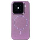 For Xiaomi 15 Pro Thin Circle MagSafe Litchi Grain TPU Phone Case(Sunset Purple) - 1