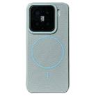 For Xiaomi 15 Pro Thin Circle MagSafe Litchi Grain TPU Phone Case(Light Blue) - 1