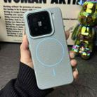 For Xiaomi 15 Pro Thin Circle MagSafe Litchi Grain TPU Phone Case(Light Blue) - 2