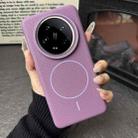For Xiaomi 14 Ultra Thin Circle MagSafe Litchi Grain TPU Phone Case(Sunset Purple) - 2
