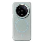 For Xiaomi 14 Ultra Thin Circle MagSafe Litchi Grain TPU Phone Case(Light Blue) - 1