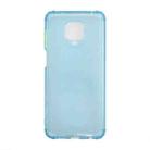 For Xiaomi Redmi Note 9 Pro Color Button Translucent Frosted TPU Four-corner Airbag Shockproof Case(Blue) - 1