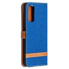 For Samsung Galaxy S20 FE 5G / S20 Lite Color Matching Denim Texture Horizontal Flip Leather Case with Holder & Card Slots & Wallet & Lanyard(Blue) - 3