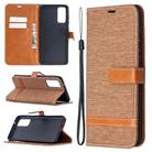 For Samsung Galaxy S20 FE 5G / S20 Lite Color Matching Denim Texture Horizontal Flip Leather Case with Holder & Card Slots & Wallet & Lanyard(Brown) - 1