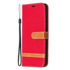 For Samsung Galaxy S20 FE 5G / S20 Lite Color Matching Denim Texture Horizontal Flip Leather Case with Holder & Card Slots & Wallet & Lanyard(Red) - 2