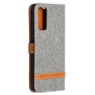 For Samsung Galaxy S20 FE 5G / S20 Lite Color Matching Denim Texture Horizontal Flip Leather Case with Holder & Card Slots & Wallet & Lanyard(Grey) - 3