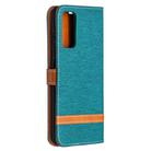 For Samsung Galaxy S20 FE 5G / S20 Lite Color Matching Denim Texture Horizontal Flip Leather Case with Holder & Card Slots & Wallet & Lanyard(Green) - 3