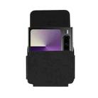 Multi-functional Faux Leather Waist-Hanging Bag For Foldable Phone , Size: 10 x 7.8 x 2.8cm(Black) - 5