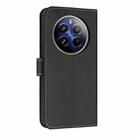For Realme 12+ 5G / 12 4G / P1 Metal Bow Leather Phone Case with Hand Strap(Black) - 3