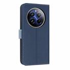 For Realme 12 Pro 5G / P1 Pro Metal Bow Leather Phone Case with Hand Strap(Dark Blue) - 3